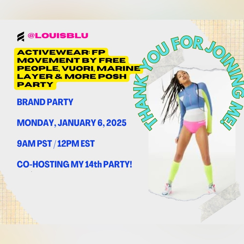 TY 4 JOINING - ACTIVEWEAR BRANDS PARTY, Monday, January 6… 9AM/12PM